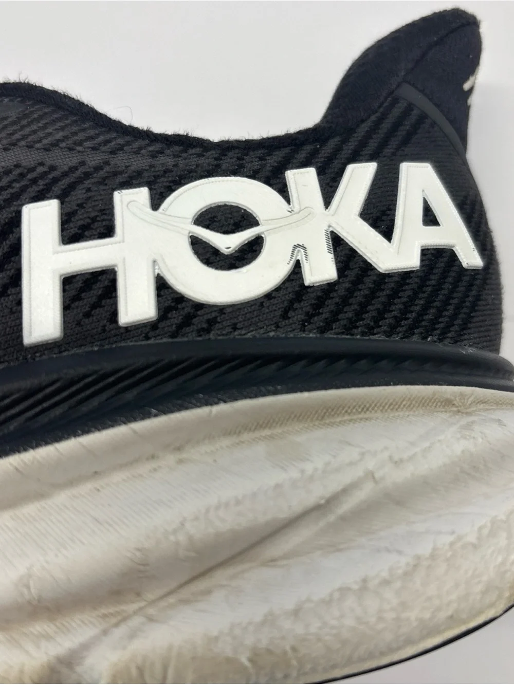 Hoka Men's Black and White Performance Running Shoe size 11